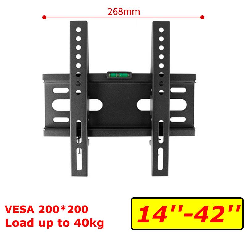 

LED LCD TV Wall Mount Bracket Tilt Adjustable Strengthen TV Support for 14 -42 Load up to 40kg VESA 200*200 чёрный