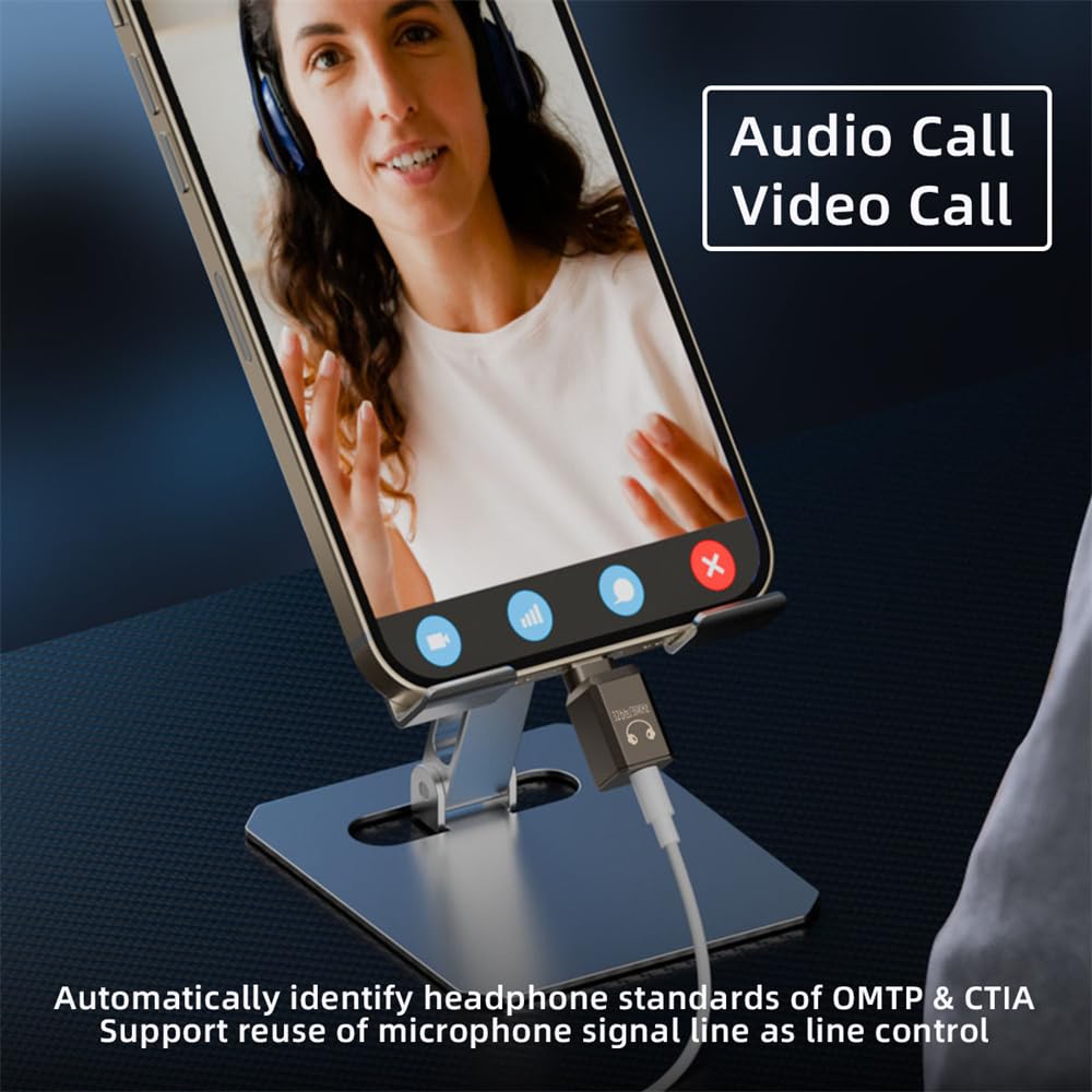 Xiwai Typ C zu Audio AUX HiFi DAC Kopfhörerkonverter MIC Soundkarte 384kHz 32 Bit Adapter KT02H20 Kompatibel OMTP CTIA Laptop Tablet Telefon USB-C