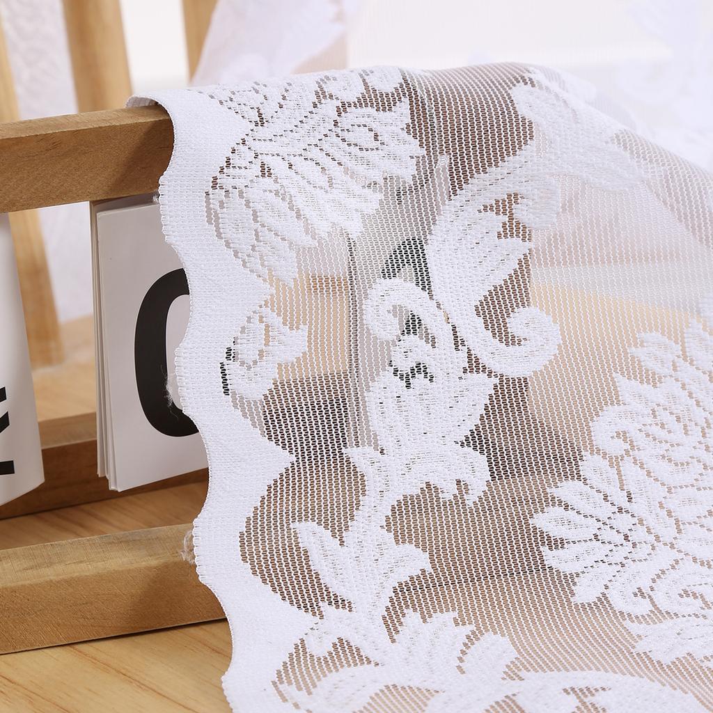 Retro béžová evropská květinová gázová záclona