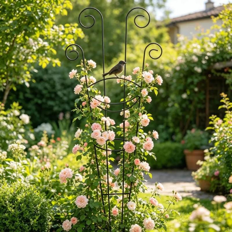 Iron Plant Trellis for Climbing Plant Indoor House Plant Support Trellis for Garden Potted Plant Support Stand