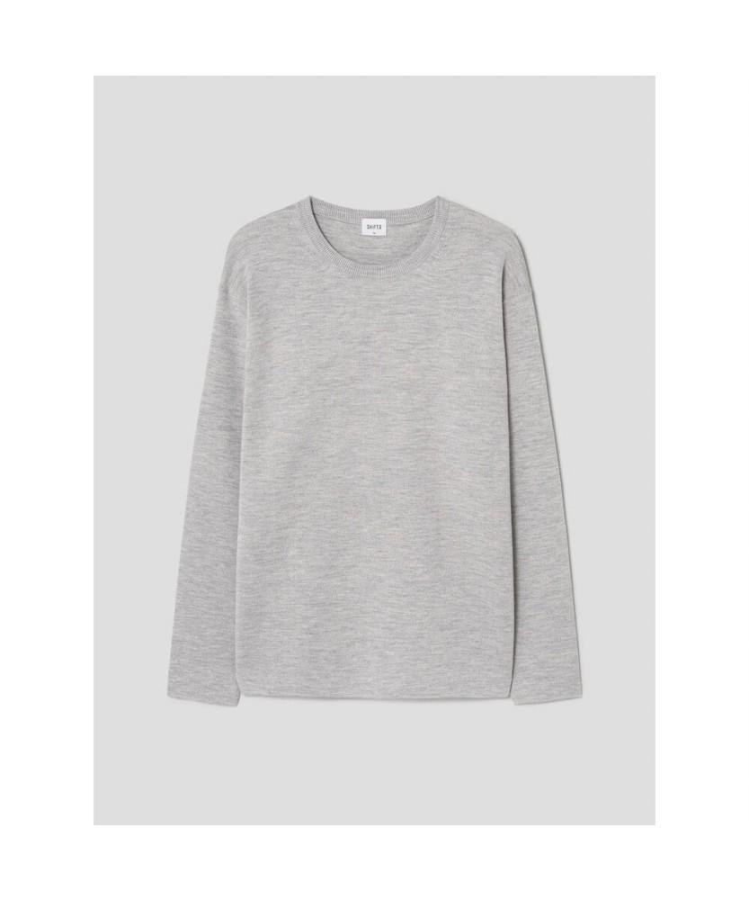 SHIFT.G Basic Crewneck Sweater Light Gray