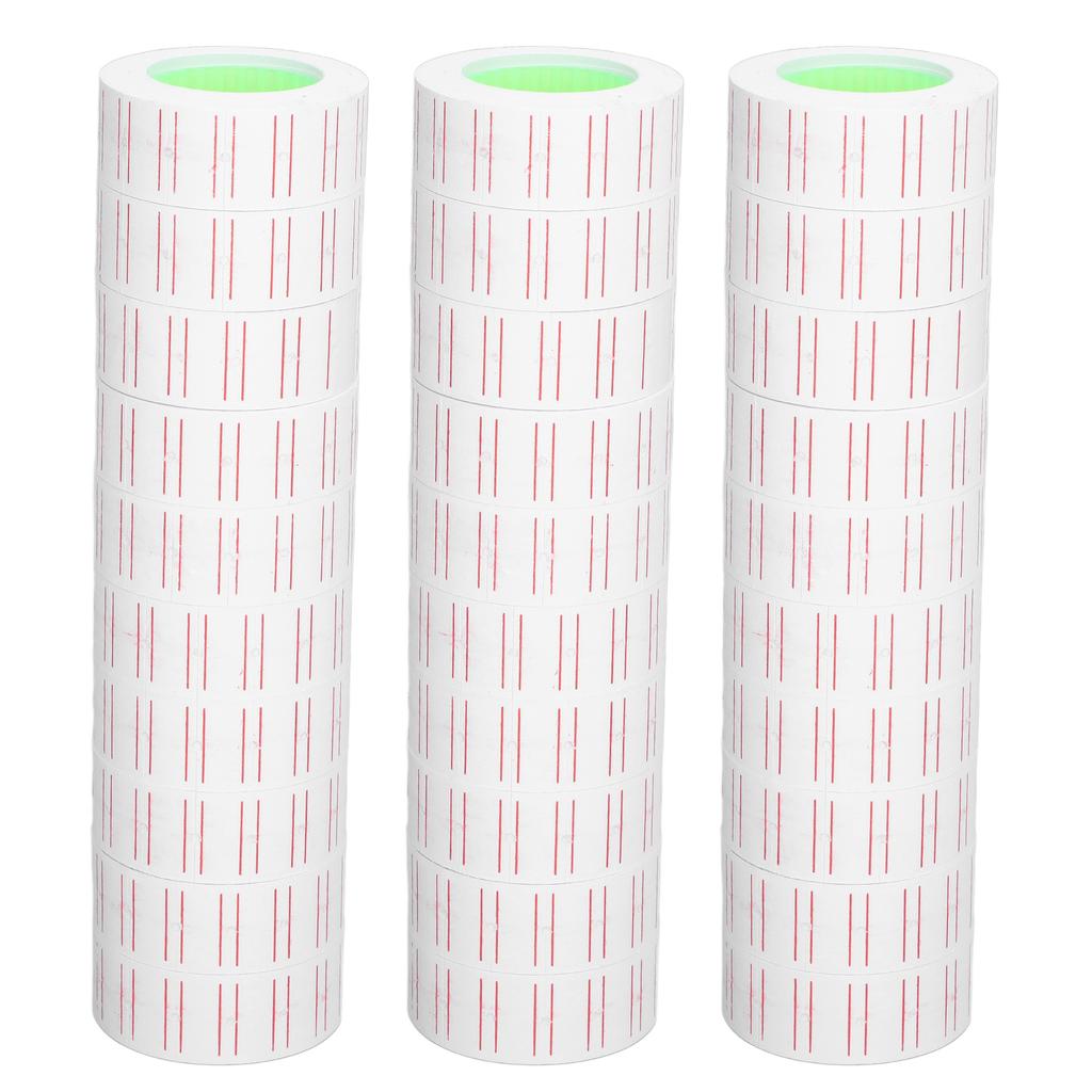 30 Rolls 15000Pcs Labels Price Stickers Single Row Tag Paper for MX5500 Gun Labeller 21x12mm
