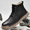 Fashion Winter Retro Style Boots High Quality Men Casual Leather Thick Bottom Comfy Business Dress Shoes Lace-up Male Ankle Boots