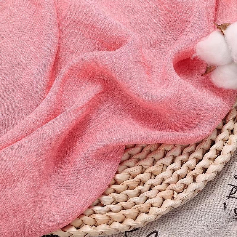 100/300/500cm Cotton Linen Fabric Thin Breathable For DIY Sewing Dress Shirt Clothing Fabrics Curtain Tablecloths Material