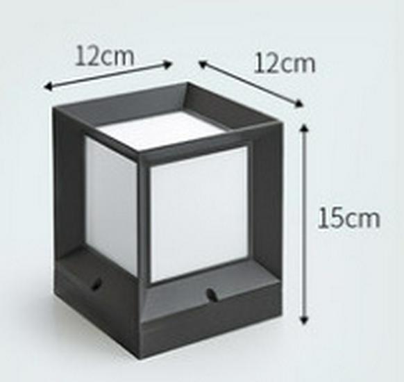 European-Style Solar Waterproof Outdoor Square Light for Courtyards, Villas, Parks, Fences, and Gates 
