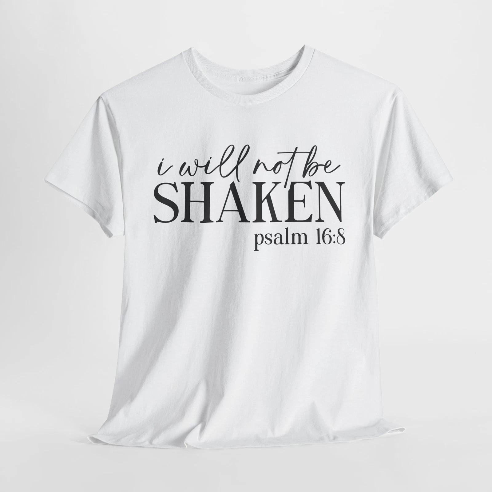 Walk with Jesus Shirt | I will not be shaken psalm 16 8 | Faith Over Fear Shirt M