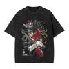 T-shirt Imprimé Graphique Anime RX Gundam Hommes et Femmes T-shirt Lavé Haute Qualité Coton Vintage Harajuku Haut