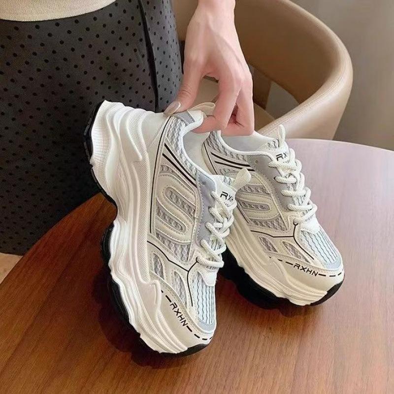 

New platform dad shoes children 2025 new autumn thin mesh breathable mesh shoes heightening casual sports shoes 40 красный