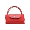 Longchamp Le Pliage Logo Embroidered Top Zip Tote Bag Small Women Handbags Tomato-Red 1621919P83