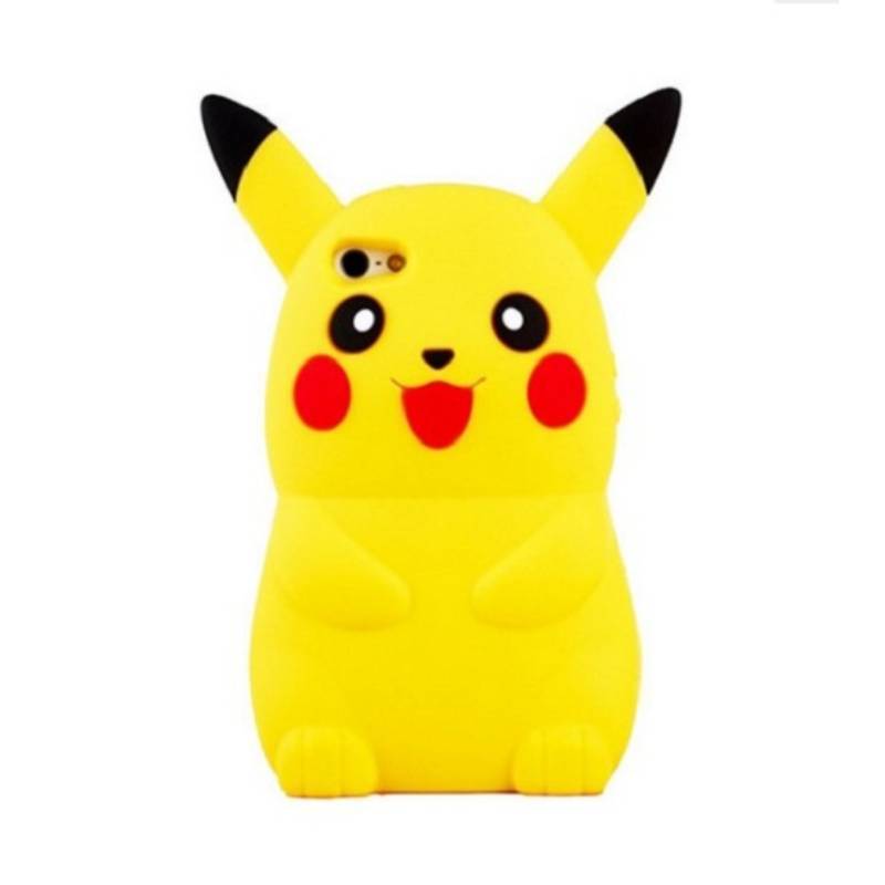 Pokmon Pikachu Silikon Telefondeksel Med Sammenleggbart Stativ For Iphone 4 Og 5 Beskyttere