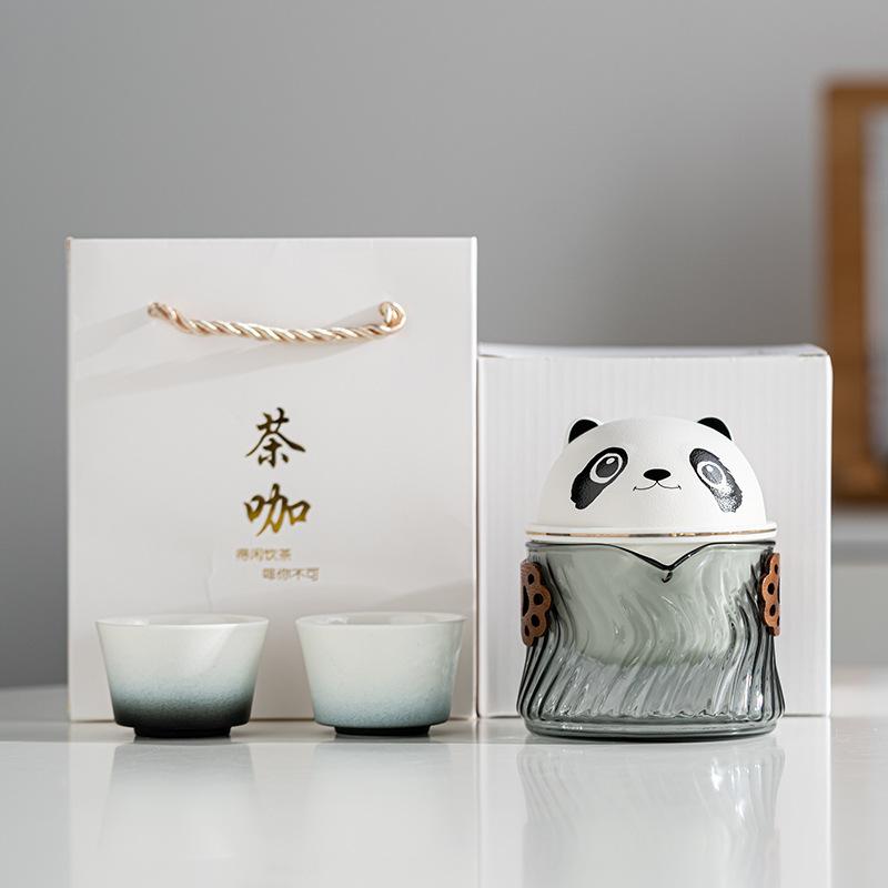 Panda Cultural and Creative Teaware Sets Ceramic Tea Cup Tea Separation Office and Home Use Gift tea set