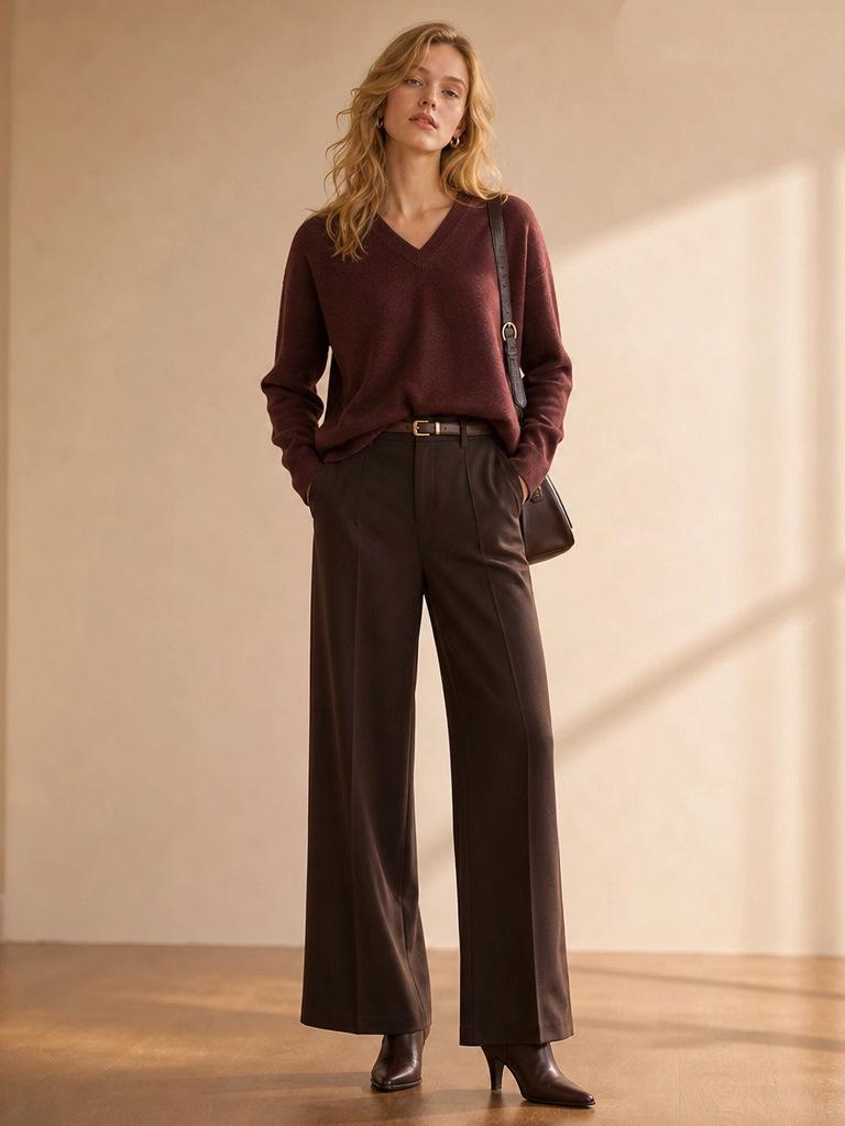 Yuehe 2026 Women's Versatile High-End Fashion Sweater with Stylish Metal Accessories