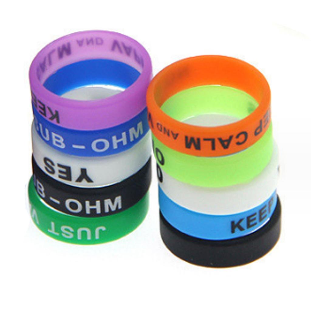 10 STÜCK Anti-Rutsch Silikonringe 22mm Leuchtend Wasserdicht Gemischte Farbe Silikonring zum Angeln