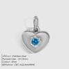 eManco Stainless Steel Heart Charm Valentine's Day Charms Multicolor Birthstone Pendants for Girl Sweet Jewelry Making