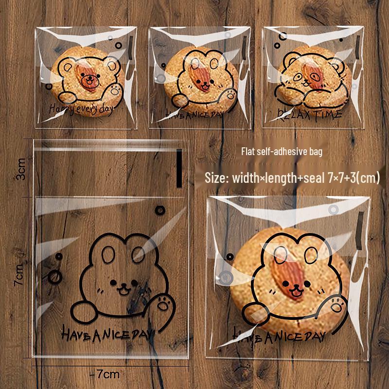 Cartoon Self-Sealing Clear Bread Bags for Whole Wheat and Sliced Toast