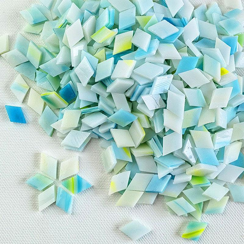 100g Clear Glass Mosaic Tiles Multi Color Mosaic Piece DIY Mosaic Making Stones for Craft Hobby Arts Home Wall Decoration Arte