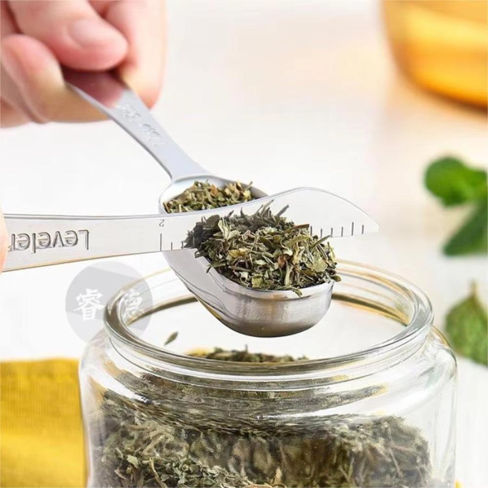 7pcs Square Shaped Seasoning Spoon Stainless Steel Teaspoon Measuring Spoon Set  Liquid