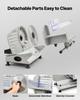 Meat Slicer, 150W Electric Deli Slicer Machine with 170 Mm Sharp Blade, Home Meat-Slicer with 65-90 RPM Slicing Speed, 0-15 Mm Adjustable Thickness,