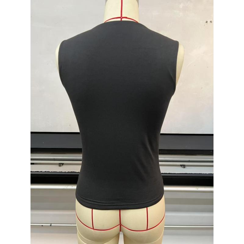 Women Square Neck Fitted Tank Top Sleeveless Basic Cami Top