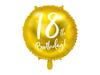 Balon Foliowy 18Th Birthday Złoty 45Cm