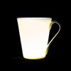 Shangqi Gold Rim V-Design Bone China Coffee Mugs, Set of 2