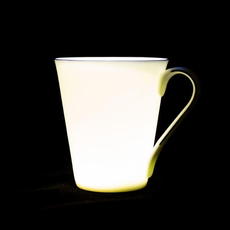 Shangqi Gold Rim V-Design Bone China Coffee Mugs, Set of 2