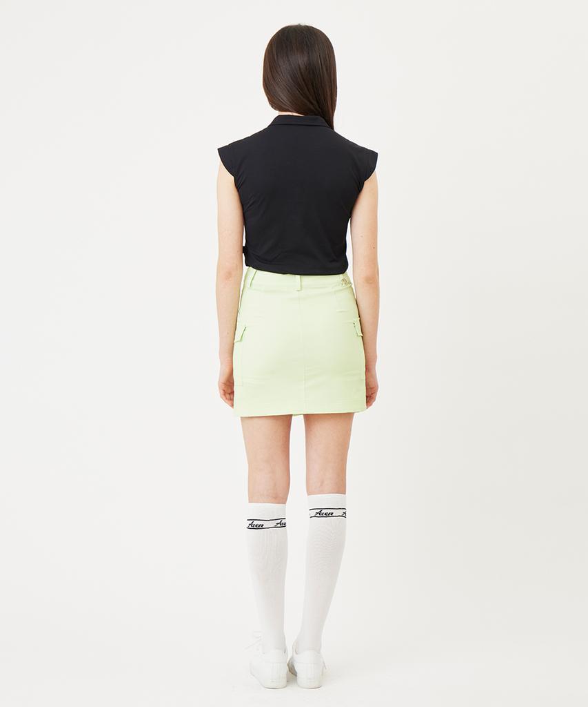 A Ben Short Slit Cargo Skirt Lime