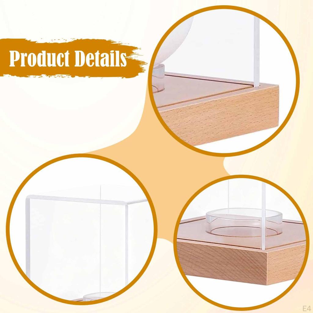 Acrylic Baseball Display Case Ball Holder Sports Fathers Day Gifts for Dad Clear