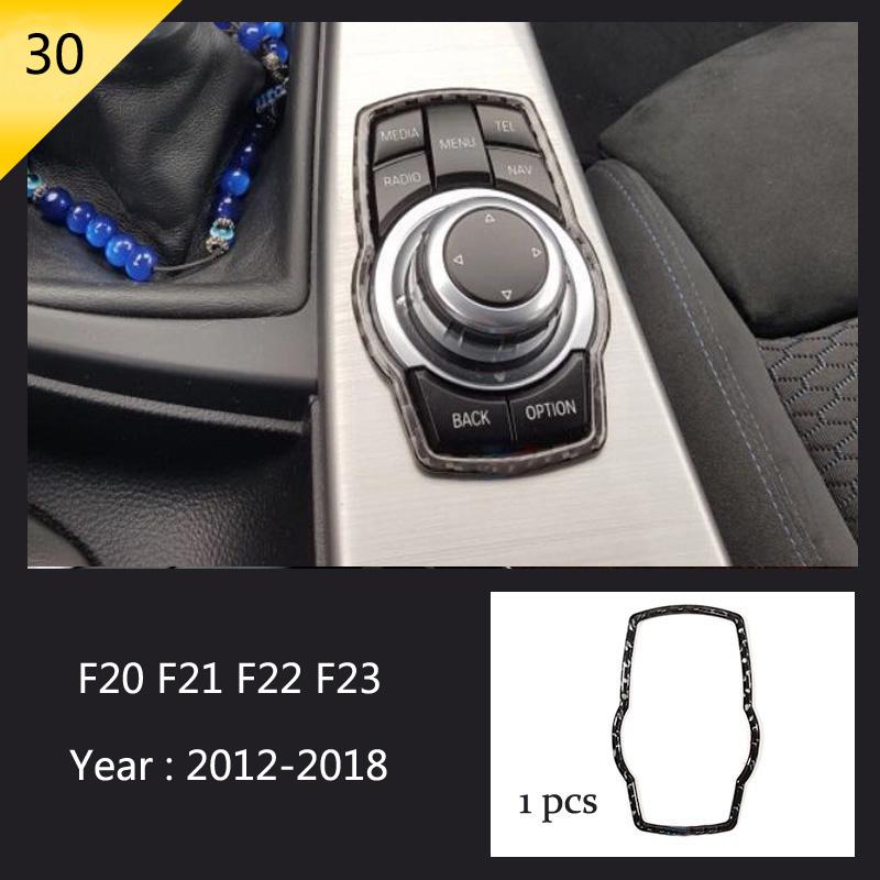 For BMW 1 2 Series F20 F21 F22 F23 Carbon fiber Car Control CD Panel Cover Trim Air conditioning Outlet Frame Decoration Sticker LNYCP1