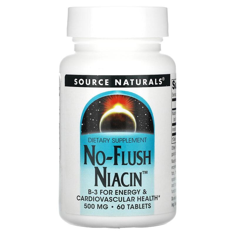 No-Flush Niacin, 500 mg, 60 Tablets