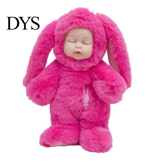 Niedliches Langohr-Kaninchen, weiches Plüschtier, schlafende Hasenpuppe für Kinder, Geburtstagsgeschenk