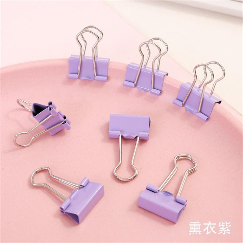 30pcs Pink Paper Clip 25mm Foldback Metal Binder Clips Green Grip Clamps Office School Stationery Clip Paper Document Clips
