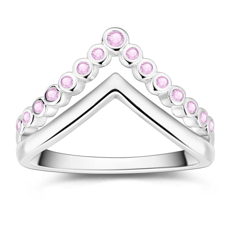 New Design 925 Silver Infinite Pink Zircon Love Heart Shape Ring Finger Rings For Women High Quality Wedding Jewelry Gift