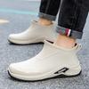 New men's rain shoes waterproof shoes non-slip rain shoes short rain boots fashion casual foot rubber shoes
