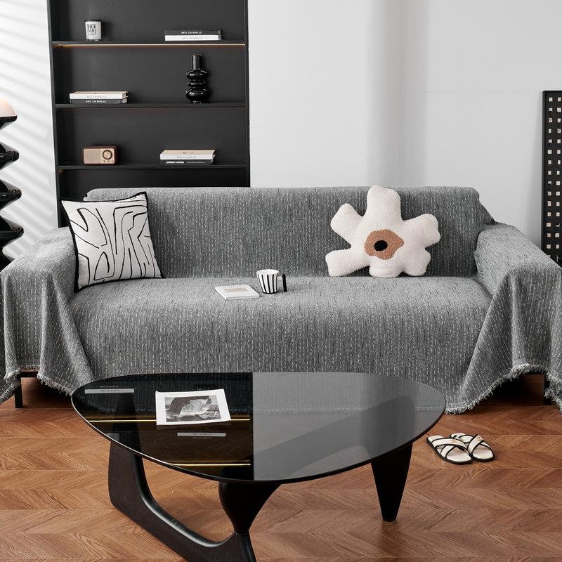 Light Iuxury Style Simple Modern Sofa Towel Living Room 3 Seats Sofa Protector Dustproof Four Seasons Universal Machine Washable