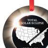 2024 Solar Eclipse Decoration Acrylic Path of Totality States Ornament Total Solar Eclipse Round Pendant Astronomy Lovers Keepsake Gift