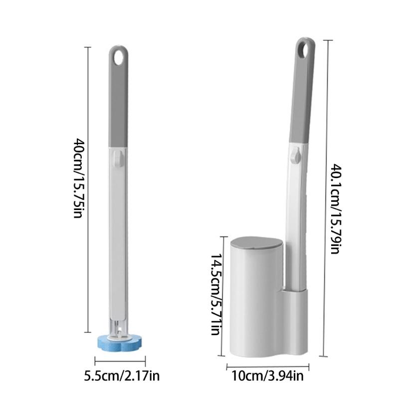 Toilet Wand Holder Designed for Convenient Use and Easy Maintenance Toilet Brush and Holder with Cleaner Refills