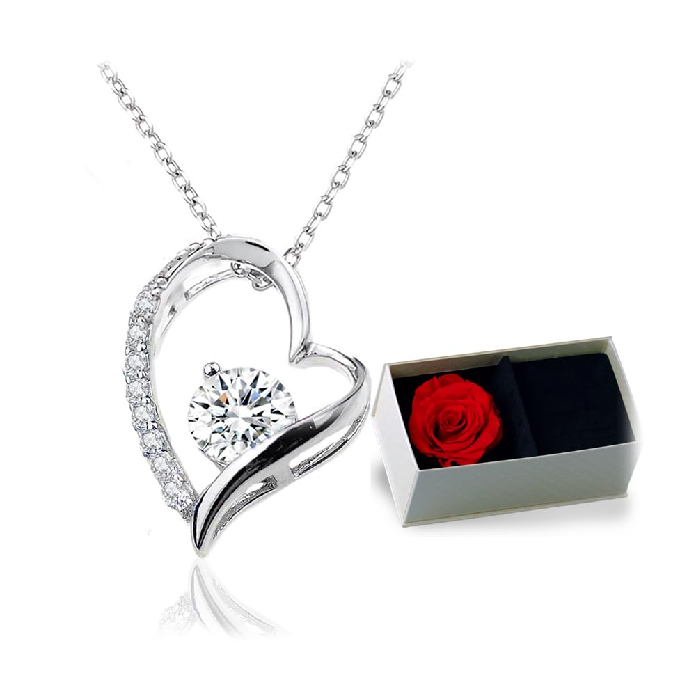 

Clementia Madonna Open Heart 18K Gold Hypoallergenic to Metals Silver Clear Stone [Clementia] Necklace, Women s Necklace, Pendant, Silver, Platinum,