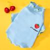 Cute Strawberry Bottoming Shirt Spring and Summer Thin Lace Breathable Puppy Solid Color Sweater Kitten