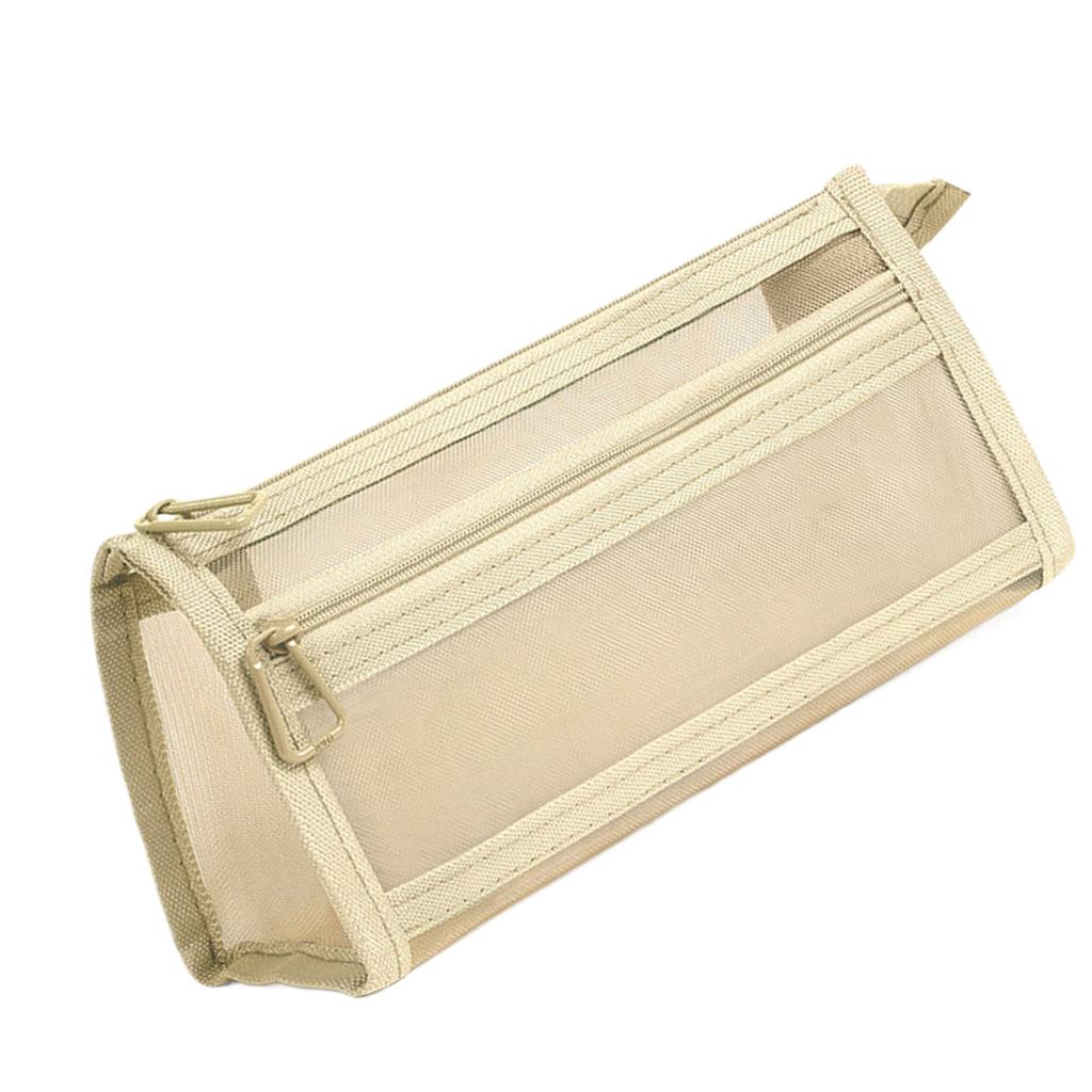 Transparente Stiftetasche Doppelschichtig Netz-Stiftbeutel Netztasche Große Kapazität Stifttasche Schulsachen für Mädchen