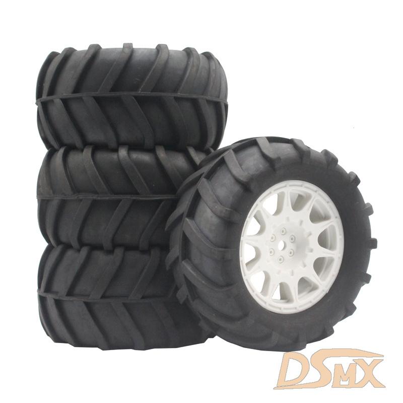 4PCS 85mm 12mm Hex Monster Truck Wheel Rubber Tires for SCY 16101 Pro 16102 Pro WLTOYS 144001 144010 1/16 Off-Road RC CarParts