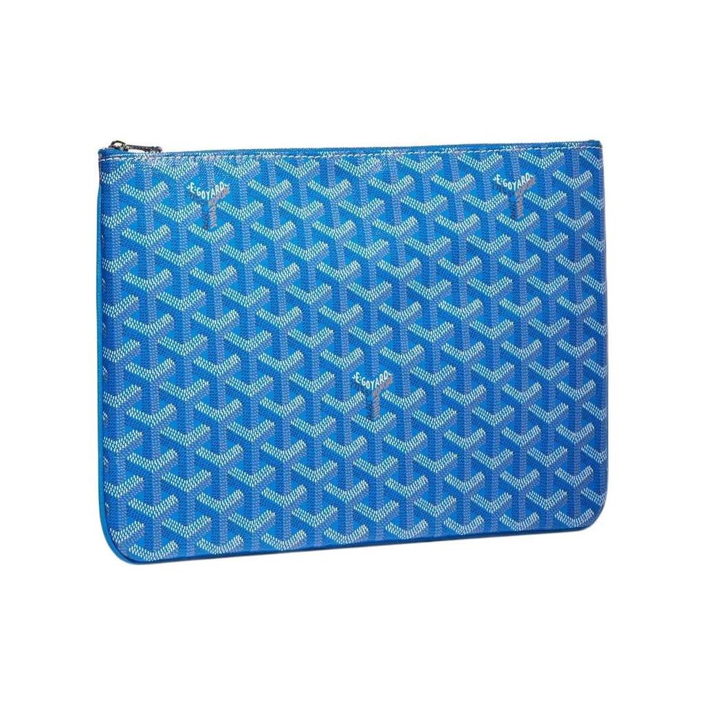 Goyard Senat Y Monogram Full Print Zipper Cosmetic Bag Unisex Cosmetic Bag Black Blue Green SENAT2MMLTY
