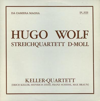 LP Record HUGO WOLF DAS KELLER QUARTETT   Streichquartet DMoll SM92709 Da Camera Magna Germany Classical Used