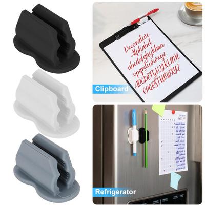 6Pcs Upgraded Pen Holders Self Adhesive Strong Adhesive Easy To Install Pencil Clips Pen Holders Desktop Organizer Accessories