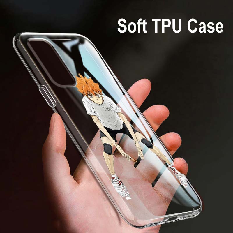 Haikyuu Hinata Attacks Anime For OPPO Reno7 SE 6 5 Z F 4G 5G Find X2 X3 Neo Lite Pro Plus Transparent Soft Phone Case Coque