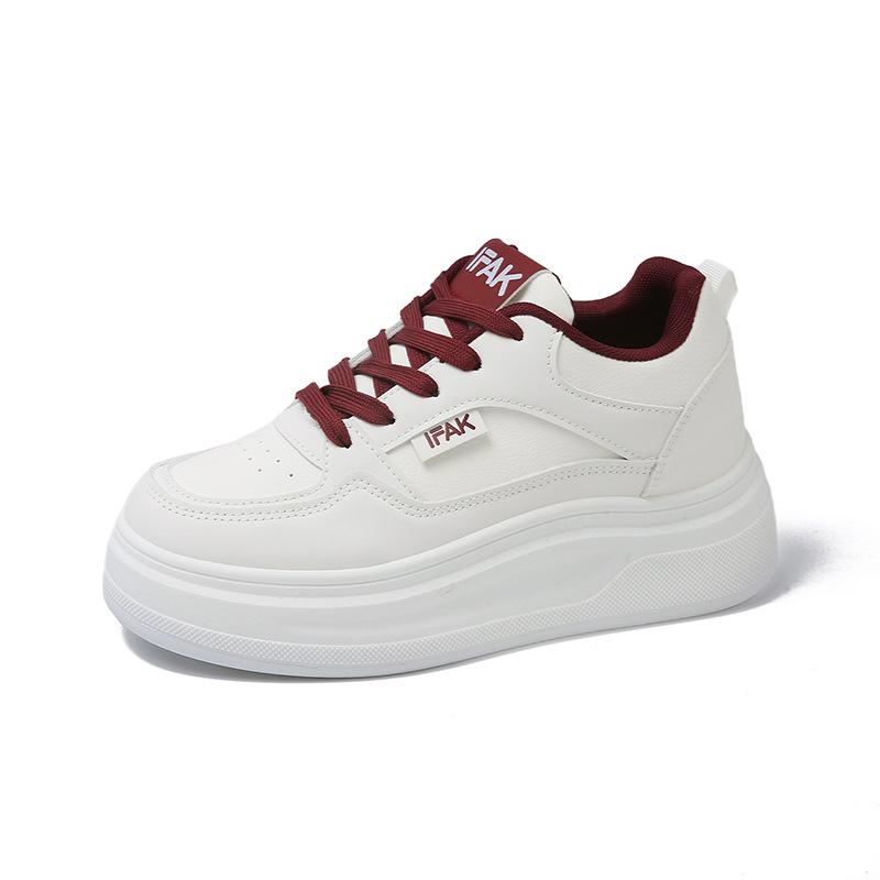 

Женские удобные популярные легкие кроссовки для отдыха на толстой подошве с увеличением роста, противоскользящей амортизацией, поддержкой свода стопы, не утомляющие ноги 39 бордовый