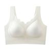 Brown Seamless Wireless Bra with Scalloped Neckline and Wide Comfort Straps