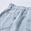 Past Women's New Chinese Style Embroidered Loose Wide-Leg Denim Pants