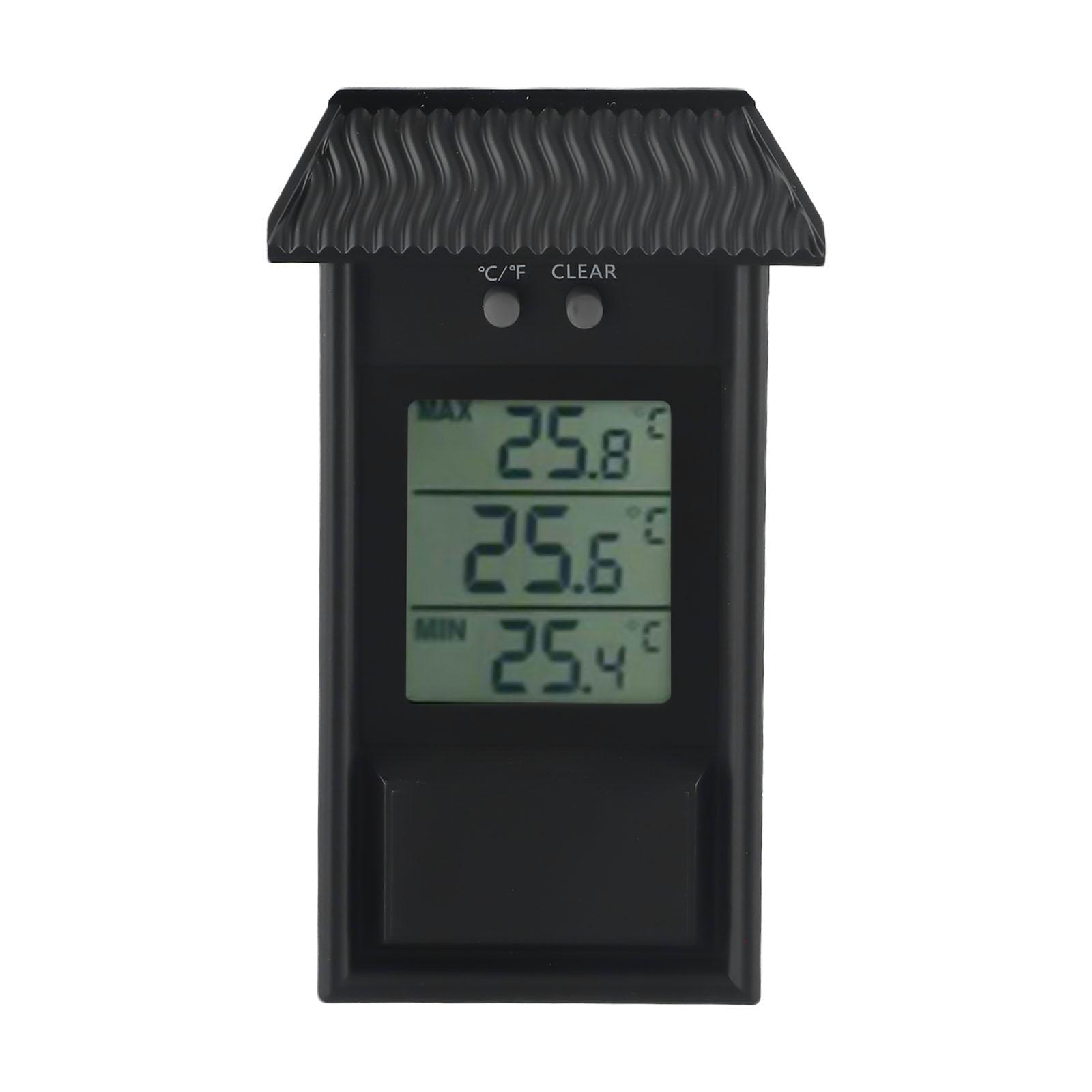 

Digital Thermometer Garden Greenhouse Indoor Max Min чорний