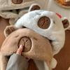 New Windproof Bonnet Cap Coldproof Warm Pullover Hat Plush Capybara Fluffy Ear Protection Cap Women
